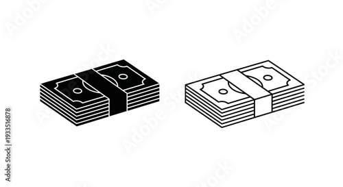 Stacked money illustration Vector