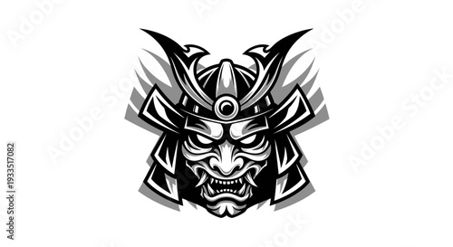 Samurai Mask Illustration
