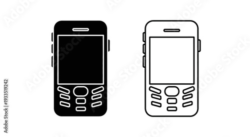 Two cell phones design Vector