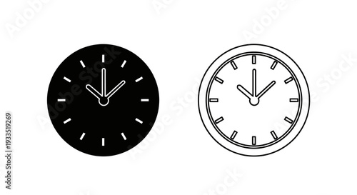 Analog clock design Vector