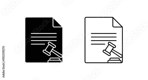 Legal document icons Vector