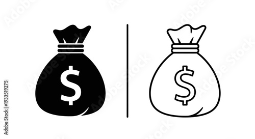 Money bag comparison Vector