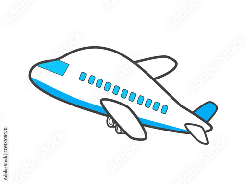 シンプルな飛行機のイラスト