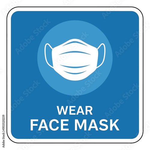 Wear Face Mask Requirement Signage