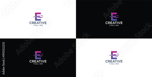 smart and creative letter E template