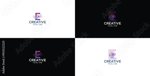 smart and creative letter E template