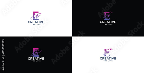 smart and creative letter E template