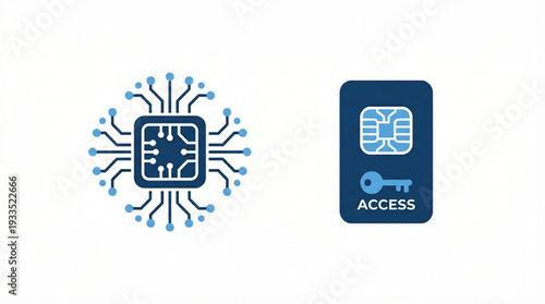 Set of 2 access control icons vector