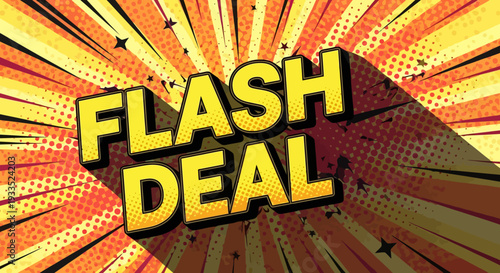 Flash Deal Comic Style Text Graphic.