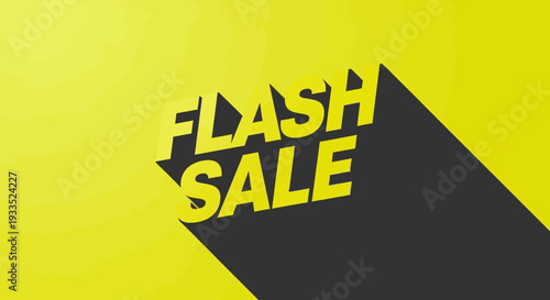 Flash Sale Sign with Yellow Typography.