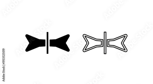 Modern tie knot variations vector icons Vector