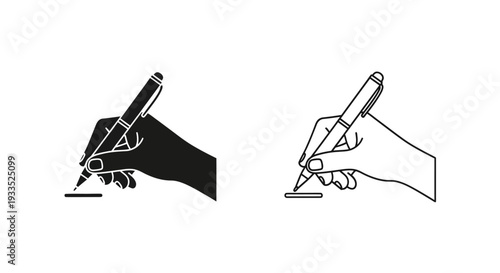 Hand drawing with pen and paper Vector