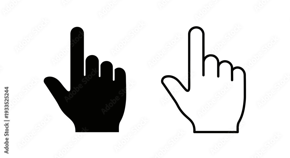 Fototapeta premium Hand gestures - up and thumbs up icons Vector