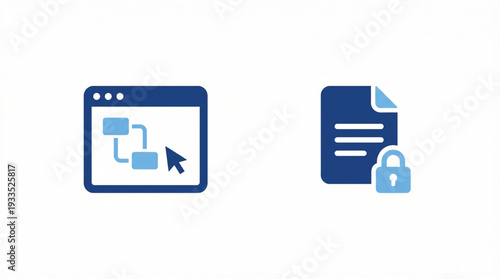 Set of 2 security icons vector