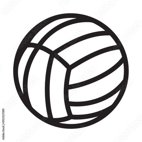 Volleyball illustration on white background viewed from directly above