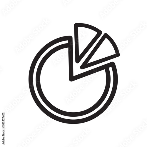 Pie chart graphic illustrating data analysis and statistics in a simple, modern design