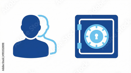 Set of 2 security icons vector