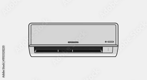 Air Conditioner Unit Illustration Simple Design.