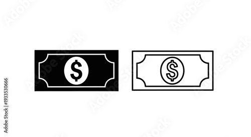Modern dollar sign badges design Vector