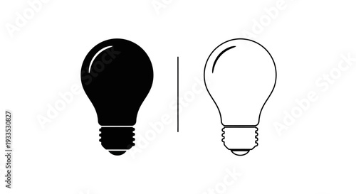 Lightbulb contrast design icons Vector