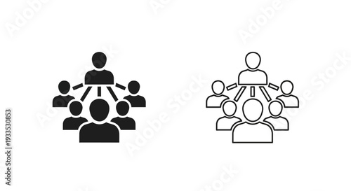 Professional team networking hierarchy Vector