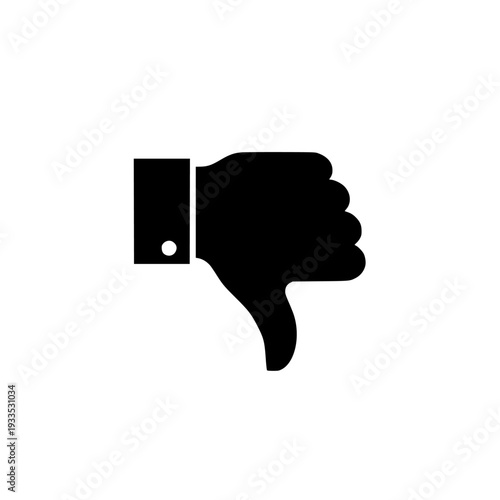 thumbs down dislike icon black vector