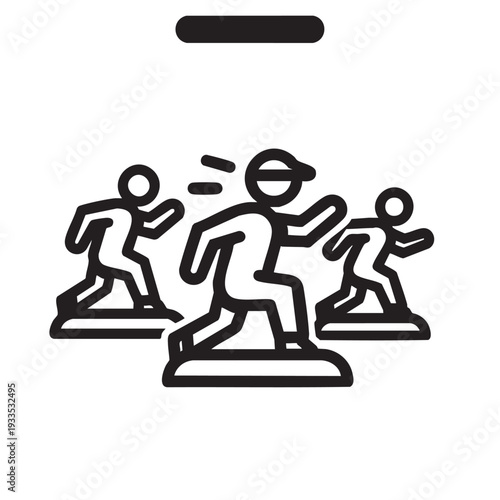 Group fitness class exercising together on treadmills in a modern gym from a front viewpoint