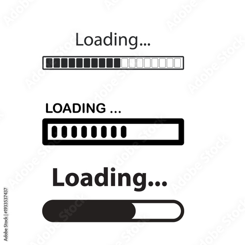Loading Text and Progress Bar Variations for Web and Application Interfaces