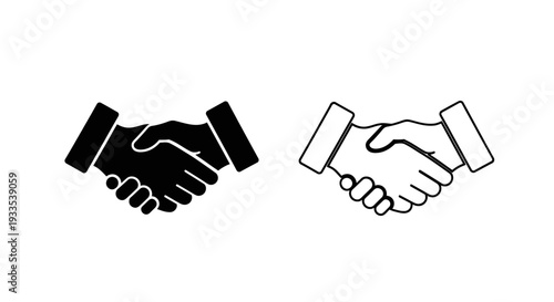 Handshake variety vector icons Vector