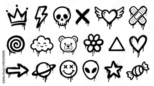 Edgy Street Art Inspired Drip Icons Pack