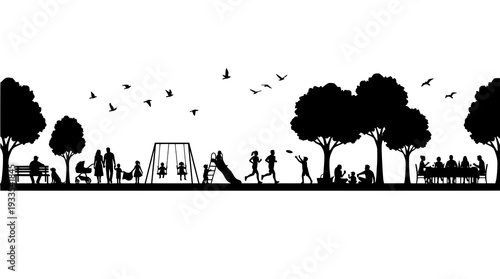 Community Park Life Silhouette