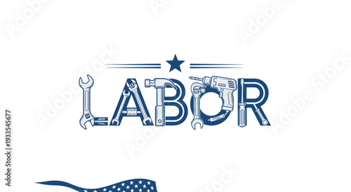 Labor day celebration with patriotic theme and festive decorations