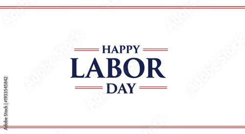 Happy labor day greeting with text