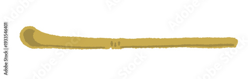 Bamboo Tea Scoop (Chashaku) Illustration