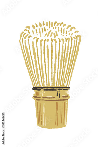 Bamboo Tea Whisk (Chasen) Illustration