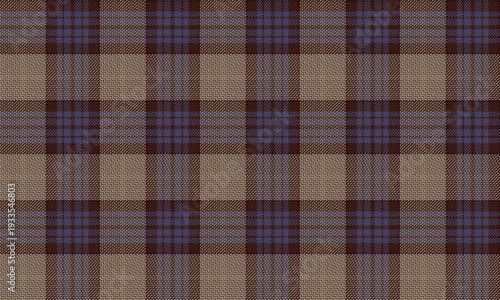 Seamless plaid fabric in beige, brown, and purple. Luxurious and contemporary style, suitable for both garments and digital graphics, creating a warm and modern atmosphere.