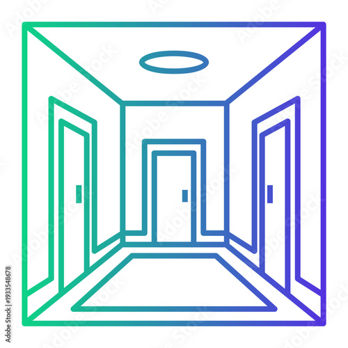 apartment Line Gradient Icon