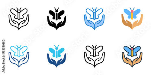 Life coaching icons set multiple style collection. Editable stroke 
