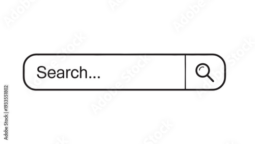 Minimal search bar interface with magnifying glass icon.