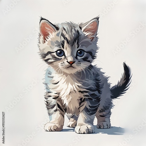 ミヌエットの子猫がちょこんと立つ姿