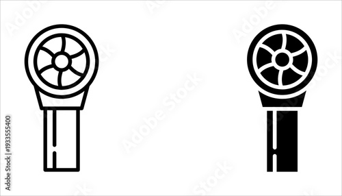 Anemometer icon set simple element illustration editable