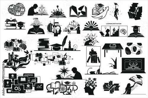 Inspiring study motivation wall panel design featuring clean typography and modern layout style