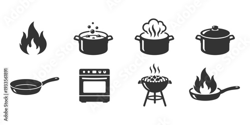 Displays kitchen cooking icon