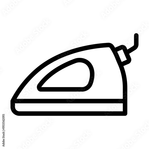 Iron Outline Icon, Clothes Iron Icons Collection, Electric Iron Silhouette.