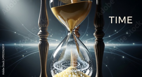 Hourglass with Sand and Clockwork Mechanism.