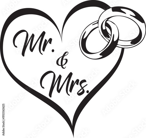 Heart with Wedding Bands