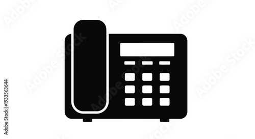 Modern office desk telephone icon, perfect for communication technology, customer service, business support concepts, and various digital interface elements.