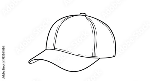 Vector Illustration of a Simple Baseball Cap Design