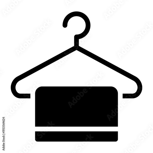 Hanger Solid Icon, Clothes Hanger Icons Collection, Coat Hanger Silhouette.