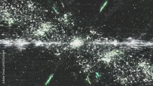 Abstract colorful light explosion in dark digital space